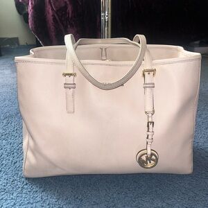 Michael Kors Cream Lavender Tote Bag